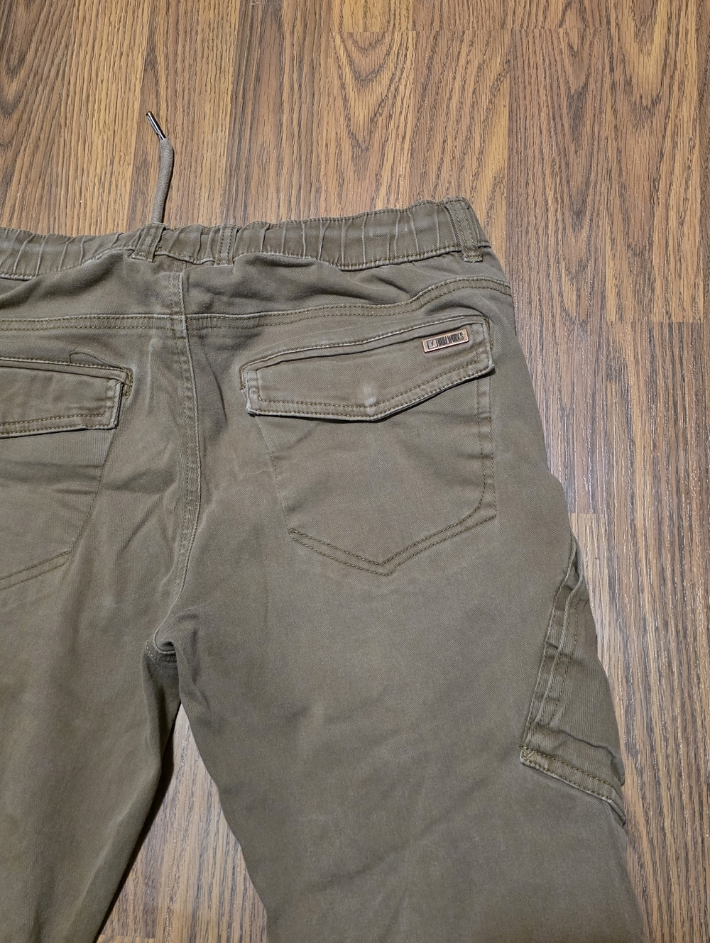 Jeaniologie Cohen TWL Men’s Joggers Slim Fit Cargo Pants L 32 Khaki Twill F16 - Picture 14 of 16